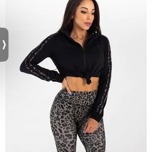 Noireblanc - panther jacket (xs) and panthers sports bra (small)